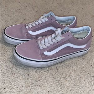 Light purple Vans. Slightly worn. Size 8.5.